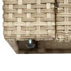 5pc Wicker Patio Seating Set With Cushions - Brown/Beige - GODEER -Crosley Sales Store GUEST f4d2323e a5c8 4d6b 8133 435e08d8723a