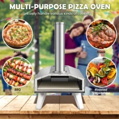 Costway Wood Pellet Pizza Oven Pizza Maker Portable Outdoor Pizza Stone W/ Foldable Leg -Crosley Sales Store GUEST f50f0087 5af2 413b b984 fbb1fc2a7d24