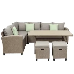 5-Piece Outdoor Conversation Set With Ottoman And Pillows-ModernLuxe 18 5-Piece Outdoor Conversation Set With Ottoman And Pillows-ModernLuxe -Crosley Sales Store GUEST f62a7f2f 7096 4eb6 abdd 6aca91d69543