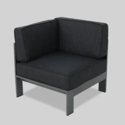 Cape Coral 5pc Aluminum Sofa Set With Cushions - Dark Gray - Christopher Knight Home -Crosley Sales Store GUEST f6653ba6 8cfa 4e6e 93aa 76c583df4a5d