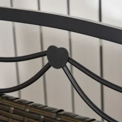 Outsunny PE Wicker Porch Swing, 2-Seater Hanging Swing Bench With Chains, 528 LBS Weight Capacity, Flourishes, Brown -Crosley Sales Store GUEST f68f5ddf d214 4883 aff4 7cadf3332ca9