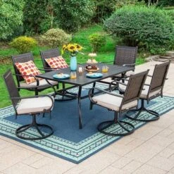 Rattan Wicker 360 Swivel Patio Dining Chairs - Captiva Designs 13 Rattan Wicker 360 Swivel Patio Dining Chairs - Captiva Designs -Crosley Sales Store GUEST f7670a29 25b2 4e0f ba0d f454a32bfd05