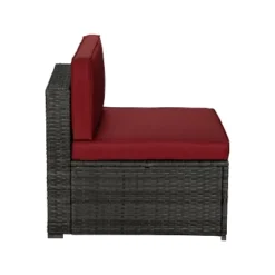 5pc Rattan Wicker Outdoor Conversation Set - Gray/Red - GODEER 13 5pc Rattan Wicker Outdoor Conversation Set - Gray/Red - GODEER -Crosley Sales Store GUEST f77ec1ea 0dc0 4c7a 8e93 d58cb655390c