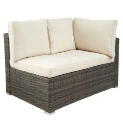7pc Wicker Patio Seating Set With Cushions & Storage Box - Gray/Beige - GODEER -Crosley Sales Store GUEST f813698e 4982 4e1b 8b6e 35237fbdb0aa