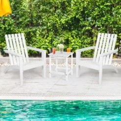 Costway 2PCS Patio Adirondack Chair Side Table Set Solid Wood Garden Deck White 10 Costway 2PCS Patio Adirondack Chair Side Table Set Solid Wood Garden Deck White -Crosley Sales Store GUEST f81a77c8 ea60 4a54 8bf9 aae244228ccb