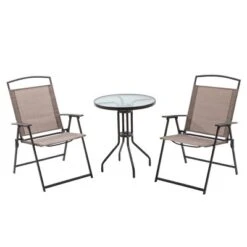 3pc Outdoor Dining Furniture Patio Bistro Set With 2 Folding Chairs & Round Table -Crestlive Products 18 3pc Outdoor Dining Furniture Patio Bistro Set With 2 Folding Chairs & Round Table -Crestlive Products -Crosley Sales Store GUEST f96f364d df19 413f 9f34 f56c7d00bc69