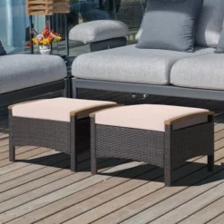 Costway Set Of 2 Patio Rattan Ottoman Footrest Cushions Wooden Handle Off WhiteBrownRedNavy 19 Costway Set Of 2 Patio Rattan Ottoman Footrest Cushions Wooden Handle Off WhiteBrownRedNavy -Crosley Sales Store GUEST f9df6835 6406 4f31 b0ac 1efc7ef0fa09