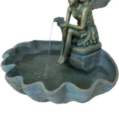 Sunnydaze Decor Sunnydaze 30"H Electric Fiberglass Fairy Shell Outdoor Water Fountain -Crosley Sales Store GUEST fac5d8da d7c6 4404 bb01 99344e43d8cb