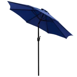Merrick Lane 9' Round UV Resistant Outdoor Patio Umbrella With Height Lever And 33° Push Button Tilt -Crosley Sales Store GUEST fb4e6d9e 9cea 4736 add1 962964c6584d