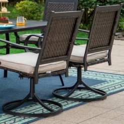 Rattan Wicker 360 Swivel Patio Dining Chairs - Captiva Designs 9 Rattan Wicker 360 Swivel Patio Dining Chairs - Captiva Designs -Crosley Sales Store GUEST fbc1ae01 4681 49b2 9a61 fe184f0d60c3