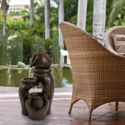 Nature Spring 3-Tier Clay Pot Outdoor Electric Polyresin Water Fountain -Crosley Sales Store GUEST fbfce7d9 71b6 4d97 a4e2 1e8bf689fed1