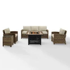 Bradenton 5pc Outdoor Wicker Conversation Set With Fire Table - Crosley 38 Bradenton 5pc Outdoor Wicker Conversation Set With Fire Table - Crosley -Crosley Sales Store GUEST fc5f0111 3af0 4336 9c6c c5c1286f6a56