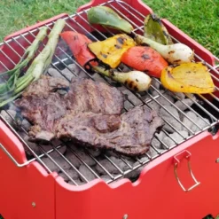 Permasteel Square Portable Charcoal Grill PG-40C10-RD - Red -Crosley Sales Store GUEST fca27fb7 f7a4 4a11 9578 d67ecf291c3a