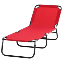 Outsunny Portable Outdoor Sun Lounger, Lightweight Folding Chaise Lounge Chair W/ 5-Position Adjustable Backrest For Beach, Poolside And Patio -Crosley Sales Store GUEST fe3c92a7 e696 4eb7 b0df 4fe5a1b8358d