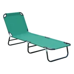 Outsunny Portable Outdoor Sun Lounger, Lightweight Folding Chaise Lounge Chair W/ 5-Position Adjustable Backrest For Beach, Poolside And Patio -Crosley Sales Store GUEST fec282ca 8fff 4f70 99c4 0897264e4bde
