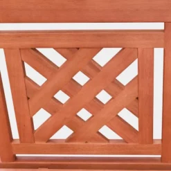 Malibu Plaid Hardwood Eucalyptus Outdoor Patio Bench - Tan - Vifah -Crosley Sales Store GUEST ff783a3e 0dd6 4ddc 9714 f8a4c34c3d8b