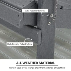 Outsunny 3 Piece Adirondack Chair Set Of 2, HDPE Folding Fire Pit Chairs And Patio Table, Outdoor Furniture With Slatted Seat, Dark Gray 6 Outsunny 3 Piece Adirondack Chair Set Of 2, HDPE Folding Fire Pit Chairs And Patio Table, Outdoor Furniture With Slatted Seat, Dark Gray -Crosley Sales Store GUEST ffef60b4 2edb 4c33 8afb f8fceef8b96a